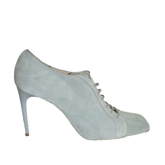 New! Acne Studios "Maeva Suede" Lace Up Square Toe Stiletto Heels 39 US 9 DD376 - Picture 5 of 9